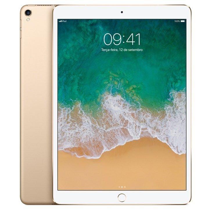 iPad Pro Apple, Tela Retina 10,5”, 64GB, Dourado, Wi-Fi + Cellular